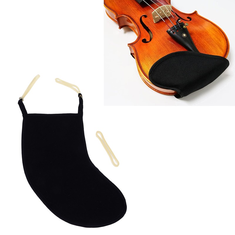 Violin Shoulder Rest Pad Adjustable Chinrest Soft Cover Protector Non