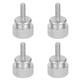 sourcing map 4Pcs M3x10 Aluminum Thumb Screws, 12x20mm(ODxH) Computer Case Thumb Screws for PC Side Panel Motherboard Mounting Screw, White
