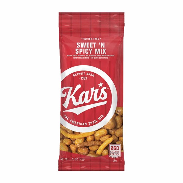 Kar’s Nuts Sweet ‘N Spicy Trail Mix, 1.75 oz Individual Snack Packs – Bulk Pack of 72, Gluten-Free Snack Mix