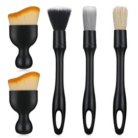 Kit de Brochas para Detallado Automotriz, 5 Pcs Cepillo para Limpieza Interior de Coche Cepillos Suaves Suaves para Limpiar Interior de Coche Tablero 