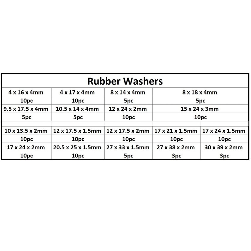 Simply Products 141pc Sealing Washer Set Rubber & Fibre Washer