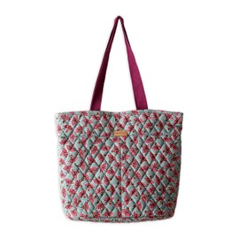 Maison d' Hermine Shopping Bag Cotton Quilted Tote Bag with Zipper Pockets & Small Pouch Shoulder Bag Grocery Bag for Gifts Work Beach Lunch Perfect for Men Women (Bamako - Bakary)