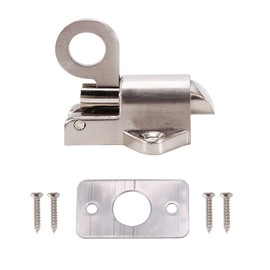Latch Lock, Zinc Alloy Spring Bounce Lock Security Pull Ring Door Bolt Automatic Window Gate Door Bolt Latch for Toilet Bedroom Shed