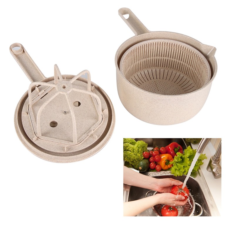 Salad Spinner Fruit Vegetable Dryer Strainer Sifter Manual Vegetables Rice