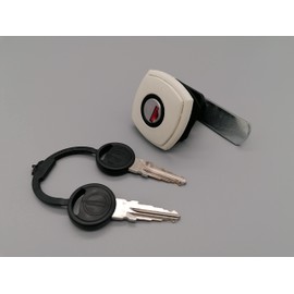CR-MOESANCO® White Square Gas Chest Lock for Caravan Motorhome (Thickness 35mm) with 2 Keys