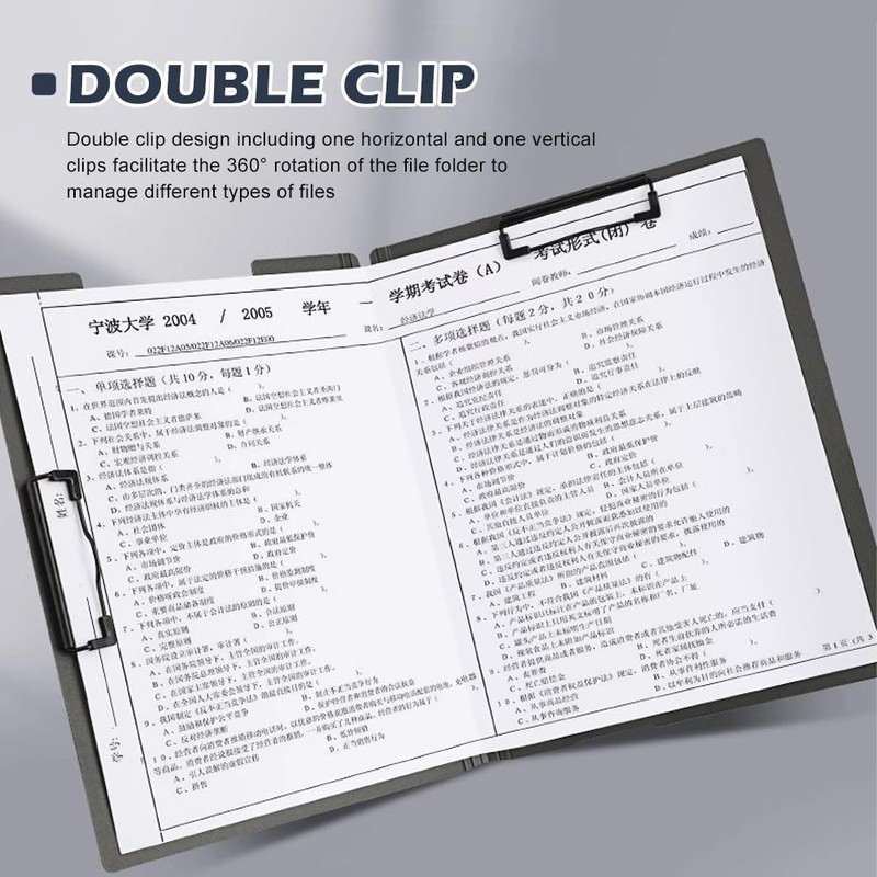 Clipboard A4, Premium Clipboard Folder with Lid, Foldover Clip Boards