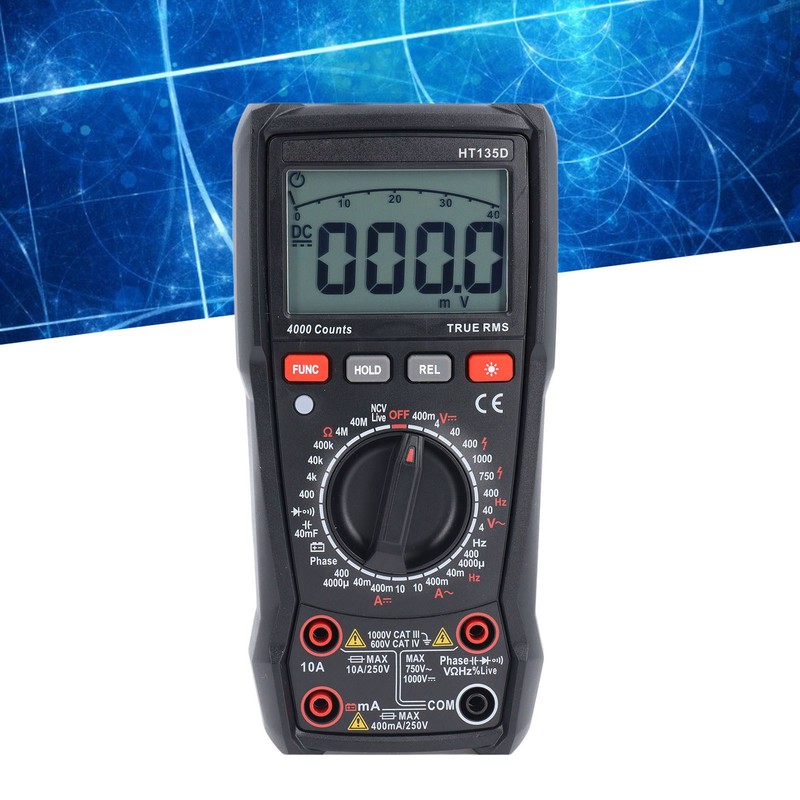 HT135D Digital Multimeter 4000 Counts Electrical Tester for AC DC