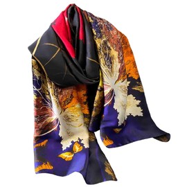 Acotavie Scarfs for Women Dressy Fashion Scarves Long Floral Pattern Scarf Lightweight Sunscreen Shawls (C027)