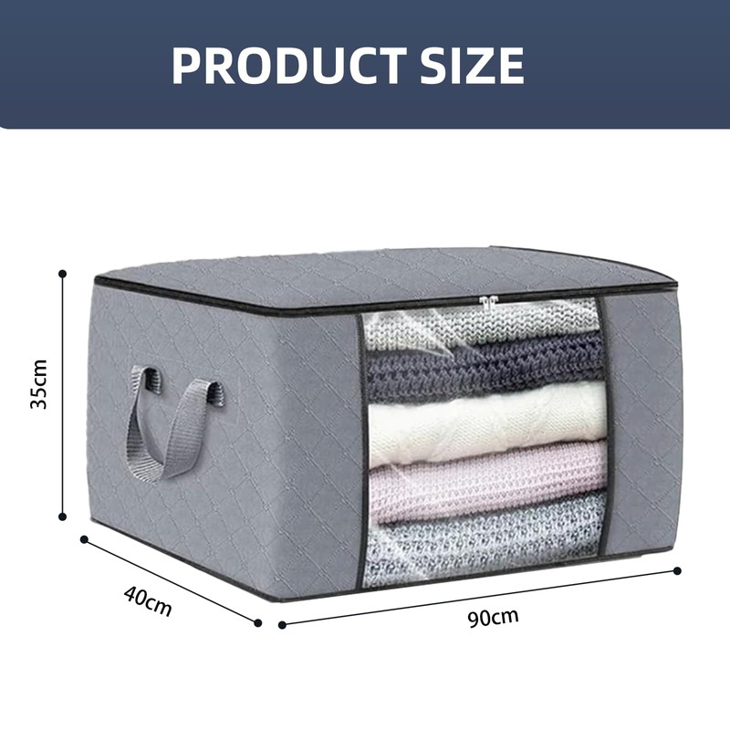 90L Large Storage Bags 6 Pack Foldable Storage Bags with