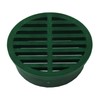 4" Outdoor Round Flat Drain Grate Cover (2, Green)