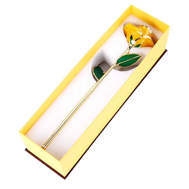 Gold Dipped Rose Flowers Love Gift for Girlfriend Birthday Christmas