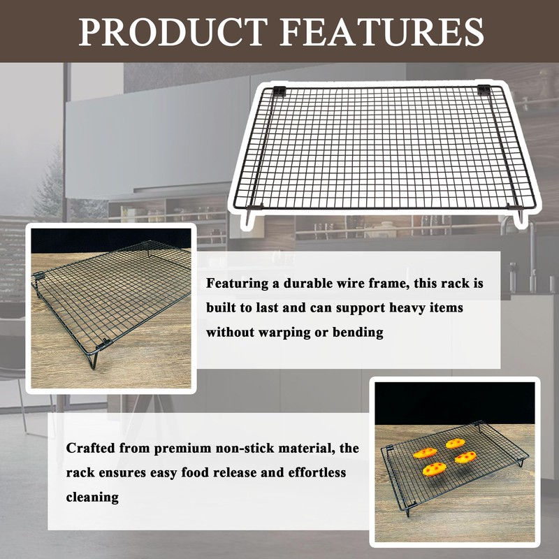 budimer Set of 2 Cooling Racks with Folding Legs，for Cooking,