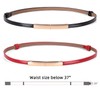 Women's Skinny Patent Leather Belt Adjustable Slim Waist Belt with