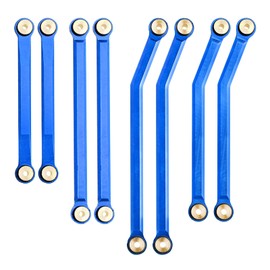 HobbyPark High Clearance Links Set Steering Rod Tie Upgrades for Axial SCX24 C10 AXI00001 Wrangler JLU AXI00002 Bronco AXI00006 1/24 RC Crawler Car (Blue)