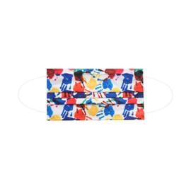 Komonee Face Mask 3 Ply Disposable Hand Prints Dustproof Mouth Cover Covering For Men Women Outdoors Indoors Cycling Ski Protection (Pack of 10)