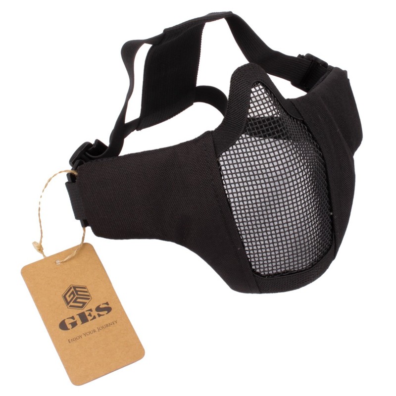 GES Foldable Tactical Half Face Mask Outdoor Mask Protective Mesh