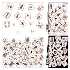 Ramede 2 Pcs Mahjong Dish Towels Napkins Accessories and Gifts for Mahjong Lovers 16 x 24 Inches Kitchen Hand Tea Towels Bathroom for Women Mum Tile Game Dish and Hand Drying