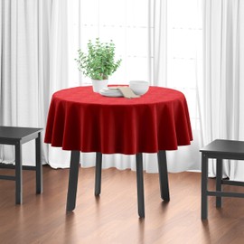 Encasa XO Table Cloth Size 140x180 cm | Cotton Canvas Fabric | White Solid Color | Dining Tablecloth For Decoration - Machine Washable