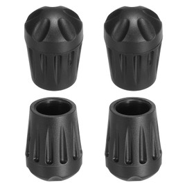 PATIKIL 0.55 Inch Chair Feet Replacement, 4 Pack Non-Slip Plastic Outdoor Camping Chair Leg Tips Cap Folding Chair Legs Floor Protectors Fit for 0.55" Chair Feet, Black