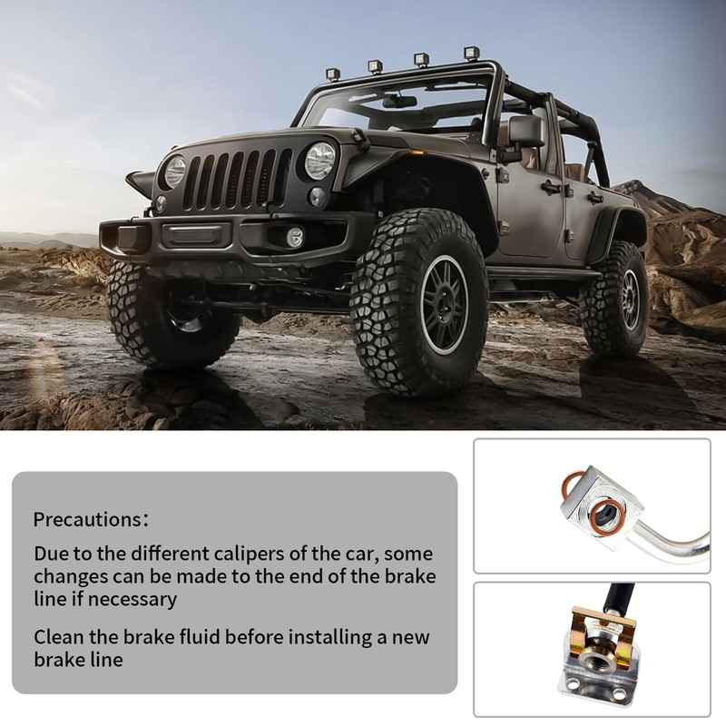 MuRealy 89715 Extended Brake Lines Kit - Stainless Steel Braided