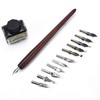 Calligraphy Pen Set Wooden Fountain Pen Writing Case with 11