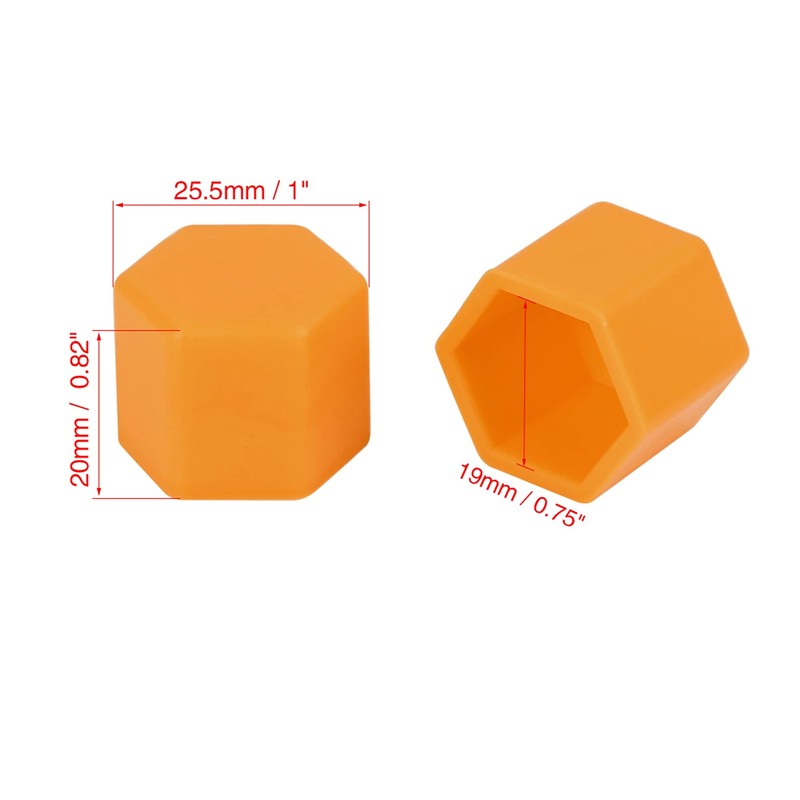 X AUTOHAUX Universal Wheel Bolt Caps 19 mm Pack of