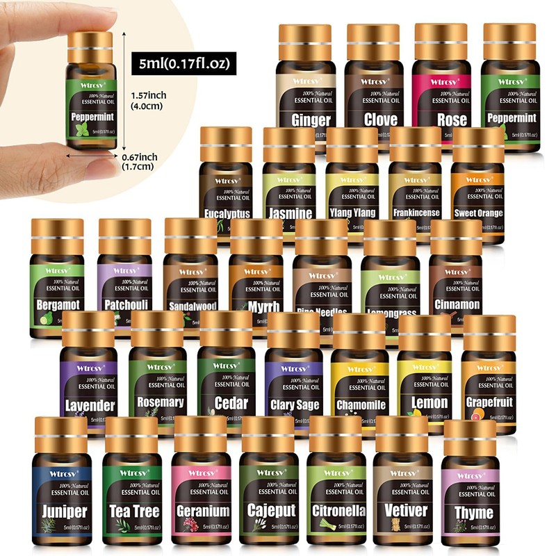 Wtrcsv Essential Oils Gifts Set - 30 Unique Scents -