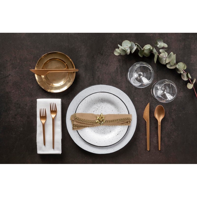 ACCENTHOME Brown Cloth Napkins Set of 6 18x18 inch Cotton