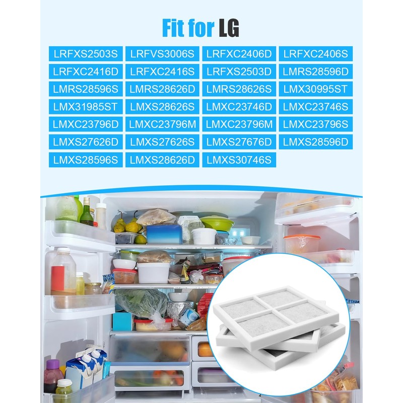 Refrigerator Air Filter Replacement Fit for LG LFXS26973S LFXS28596S LRFXC2406D