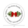 Custom Round Return Address Gloss Labels - Christmas Theme -