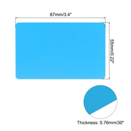 MECCANIXITY 10pcs Blank PVC Cards Color, CR80 30 Mil Plastic Cards Blank ID Card Waterproof for ID Badge, Credit Cards, Identification Badges, Printer, Blue