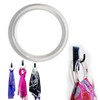 Clear Plastic Retail Scarf Rings - Round Fine Garment Hangers