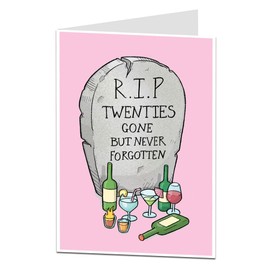 Funny 30th Birthday Card For Women Her Female RIP Twenties