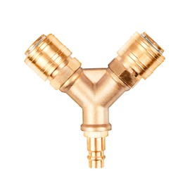 Compressed Air Distributor Triple with Couplings Brass Coupling Plug, ZITFRI W Distributor Air Distributor 3 Compressed Air Soft NW7.2 1/4AG Plug Nipple Compressed Air Coupling Quick Coupler Air Hose
