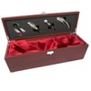 Rosewood Finish Single Wine Box with Tools