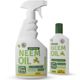 Neem Oil Spray for Plants-Kit Makes 320 fl oz -100% Pure Cold Pressed