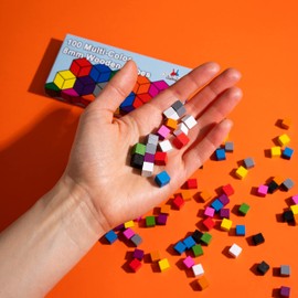 100 Wooden Cubes, Family Games Accessories – Multi-Color Board Game Tokens Ideal for Sorting, Counting, Classrooms, Replacement Pieces - Stocking Stuffer