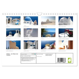 Hellas - ein Meer der Farben (Wandkalender 2026 DIN A4 quer), CALVENDO Monatskalender: Eine bunte Reise zu Griechenlands Inseln (CALVENDO Orte)