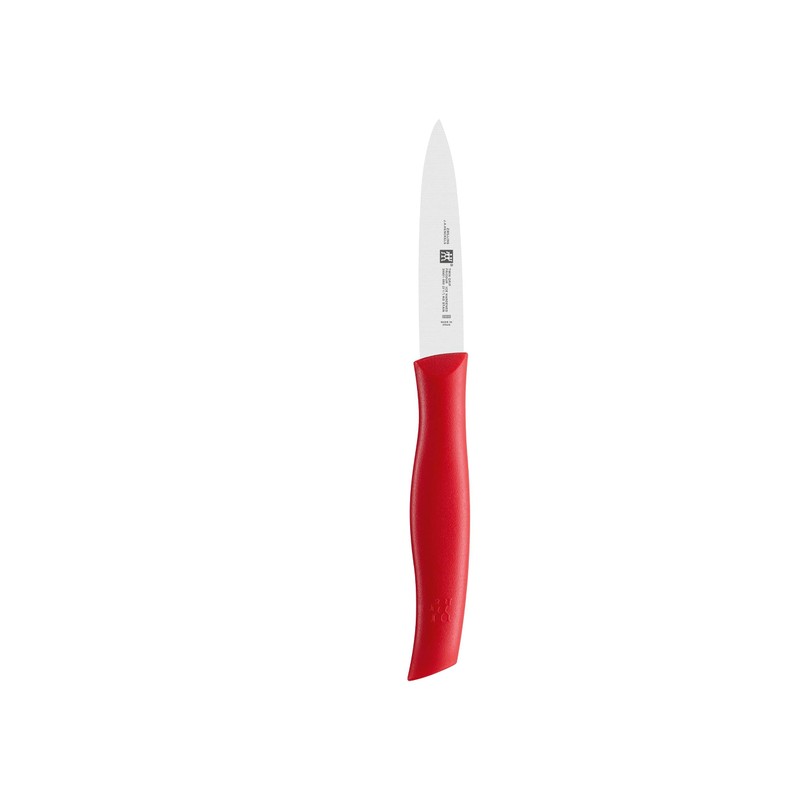 Zwilling Messer Twin Grip mit Sparschäler, Edelstahl, Silber/Rot, 38 x