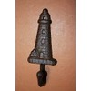 Southern Metal Cast Iron Lighthouse Bath Towel Hooks Rustic Brown,