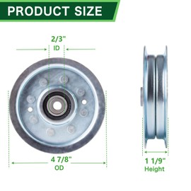 TENGMUJX AM136621 Idler Pulley for John Dee re X534 X500 X300 X320 X520 X340 X540 X360 X590 X304 X530 X324 Replace AM136621 AM135781