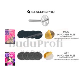 STALEKS Pododisc 25mm Pedicure + 5 Spare Files 180 Grit Professional Home Use Stainless Steel (PDset-25)