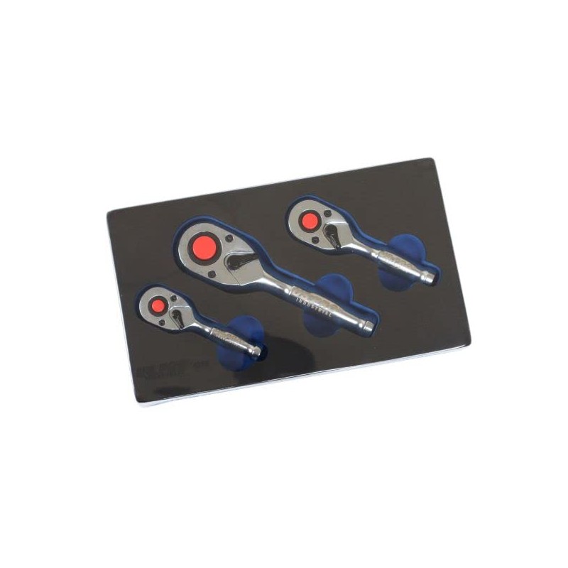 US PRO INDUSTRIAL Stubby Short Ratchet Socket Wrench Set 90