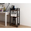 Natwind 3-Tier Movable Printer Stand Floor-Standing Desk Side Shredder Stand