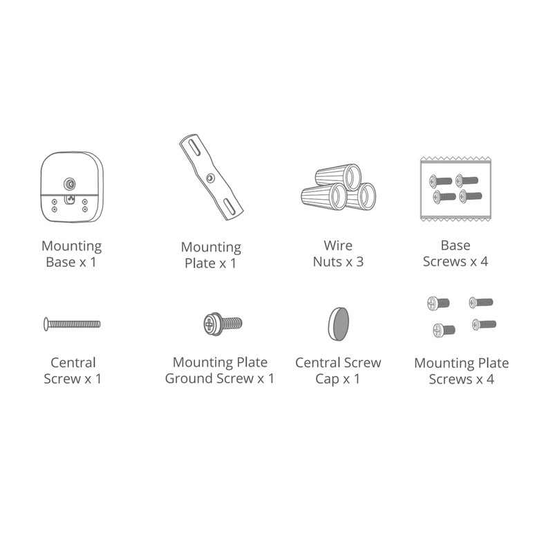 Replacement Parts for Aosu FloodlightCam Pro Wired Installation