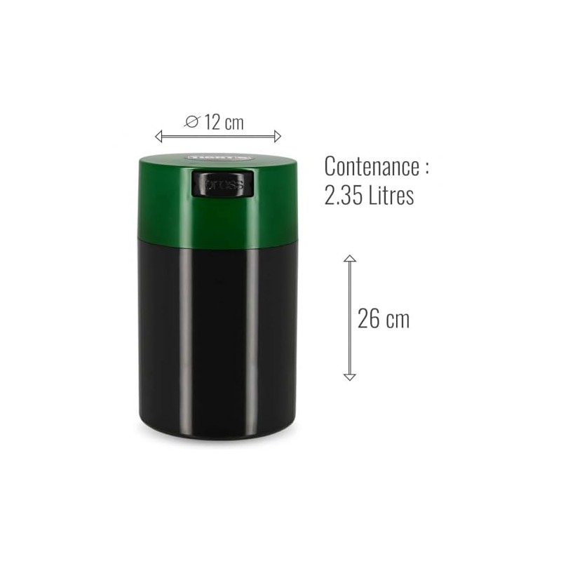 TightVac Opaque Black 2.35 L Vacuum Storage Box