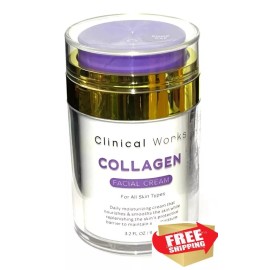 Clinical Works Collagen Facial Cream Moisturizing, Nourishes & Smooths the skin 3.2 fl oz