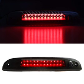 3rd Third Brake Light for Ford Explorer 2002-2012 Escape 2008-2012, for Mercury Mariner 2008-2011, for Mountaineer 2002-2010, Rear High Mount LED Stop Light (Chrome Housing Smoke Lens)