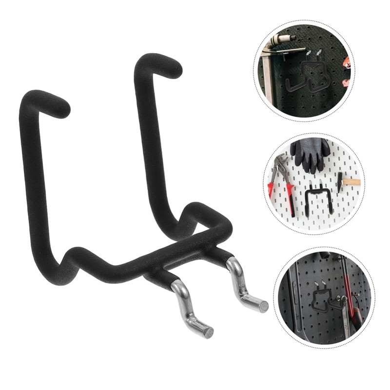 KONTONTY Heavy Duty Stainless Steel Pegboard Hooks 4 Small Padded