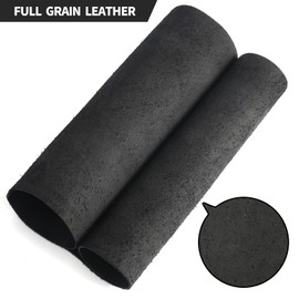 RingSun Genuine Leather Sheets for Leather Craft (2mm), Full Grain Leather for Tooling Craft Sewing(12''X24'', Black)